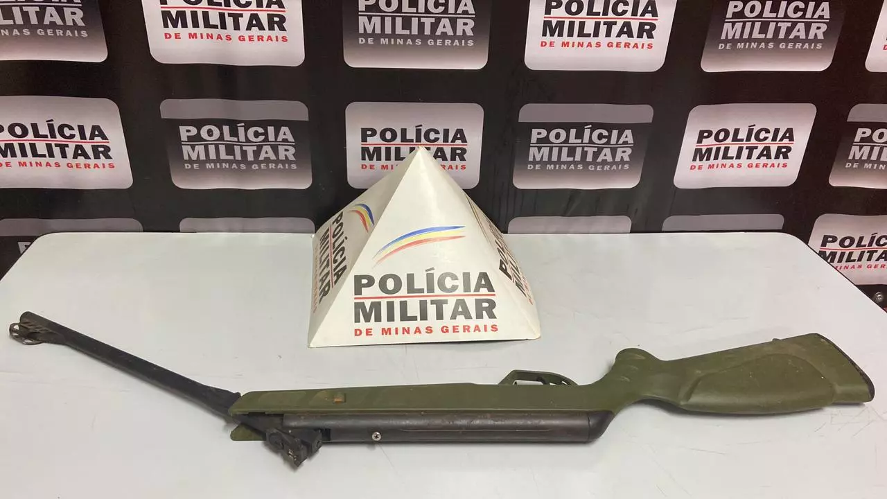 Mulher é presa por posse ilegal de arma de fogo.